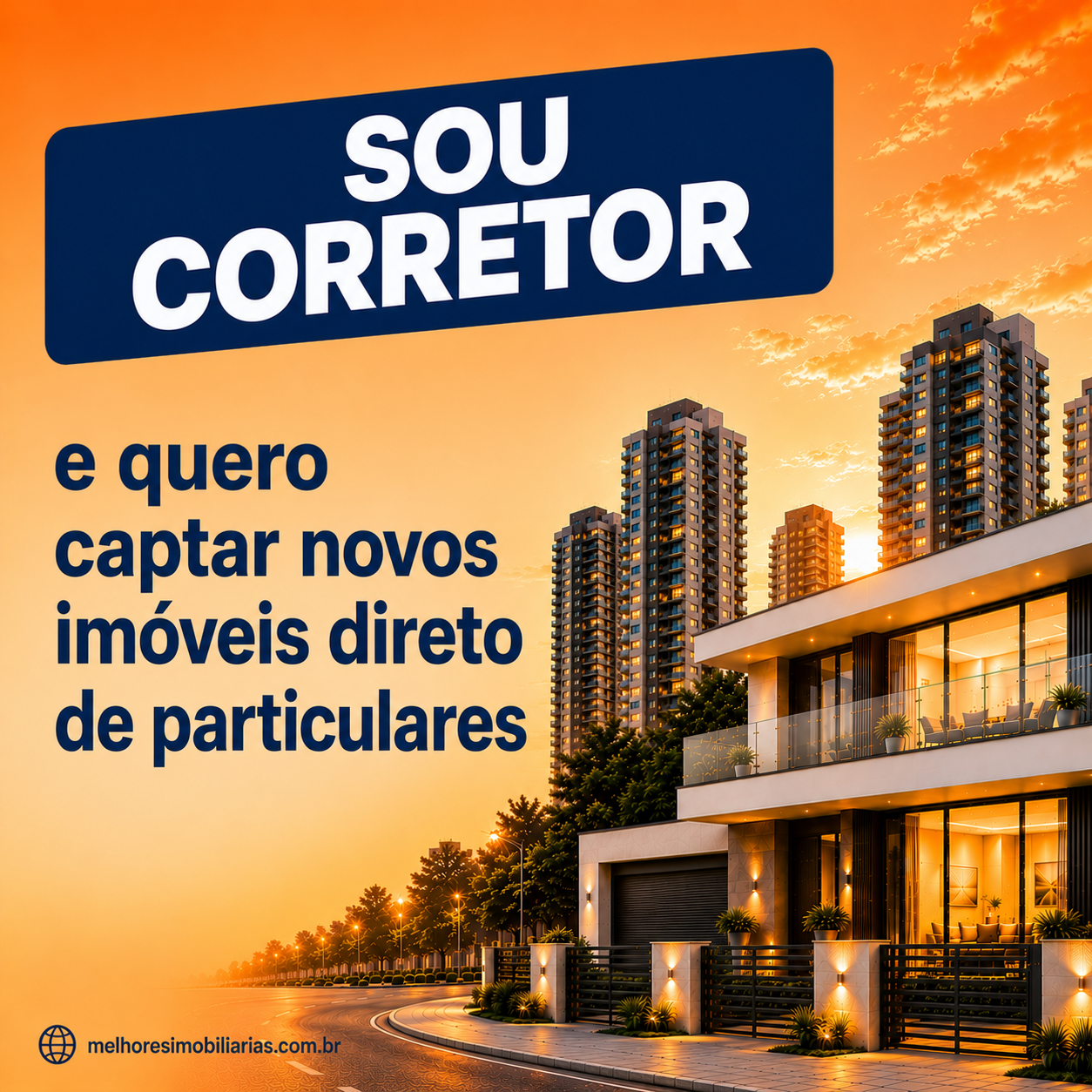 Sou corretor e quero captar novos imóveis direto de particulares